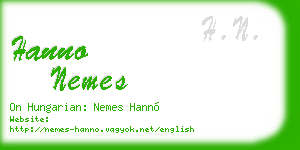 hanno nemes business card