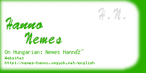 hanno nemes business card